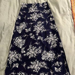 Blue long satin skirt, banana republic size 2